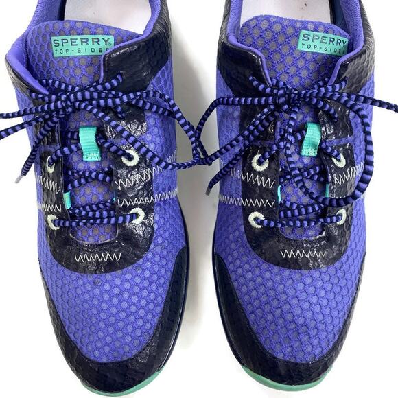 Sperry Top Sider PT Breeze Shoes Oxford Lace Up Black Iris Rare HTF Womens Sz 10 - Picture 7 of 12